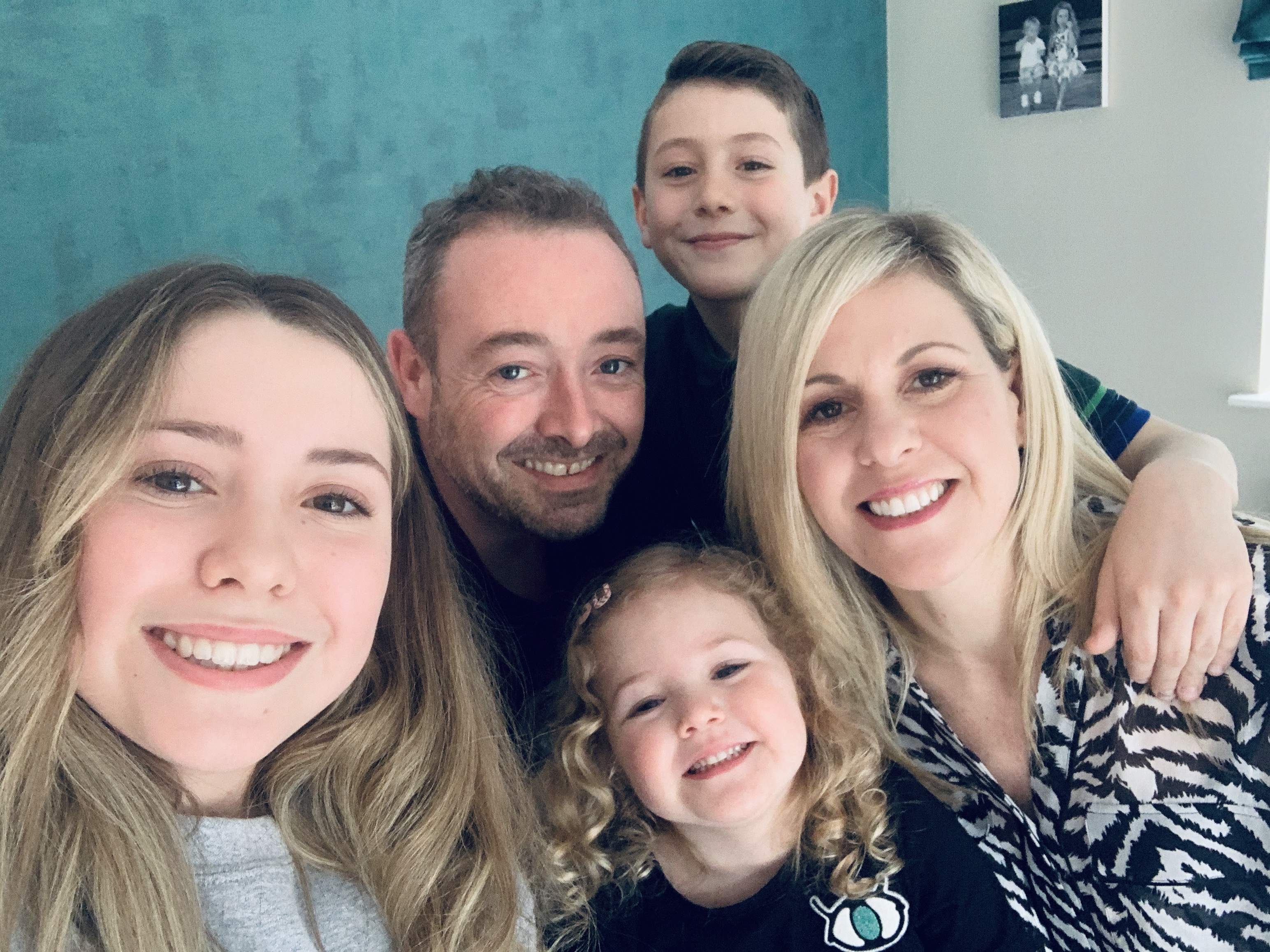 Caroline Howarth, Financial Controller (right) with her family