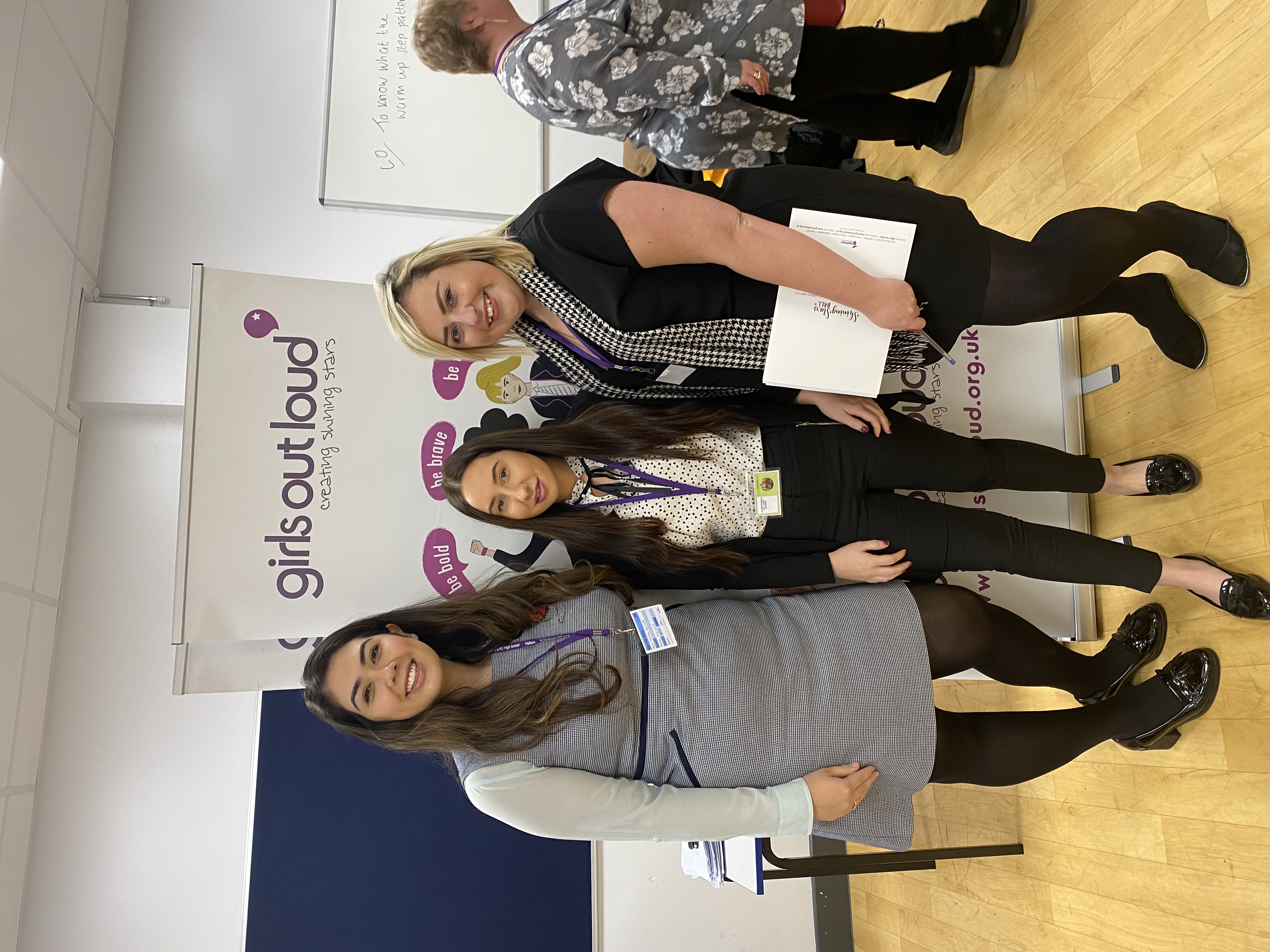 Roya Soleimanifar (left) with Girls Out Loud mentors